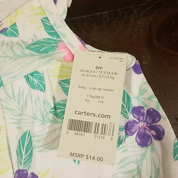 Carter's floral romper - Picture 3 of 4